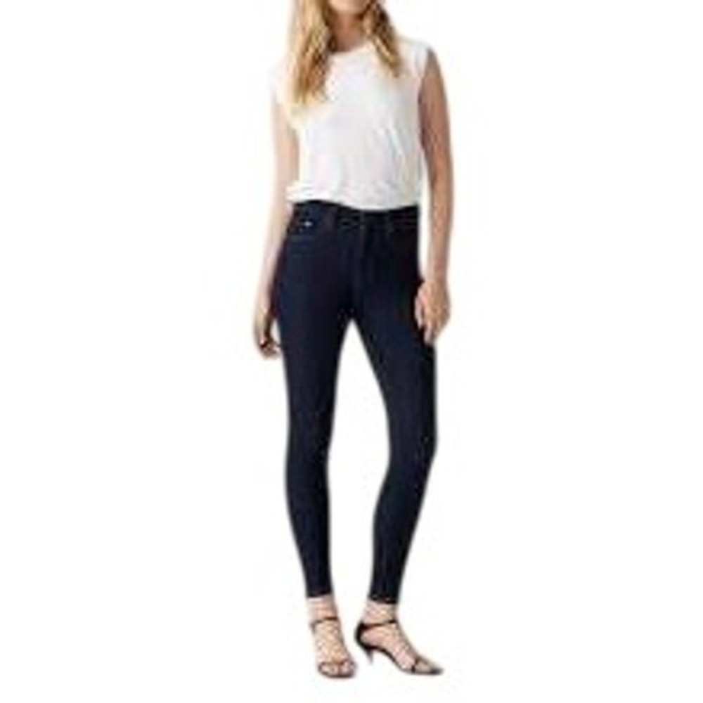Levi's‎ Premium 721 High Rise Skinny Jeans Dark Wash Stretch Denim BIG E 27